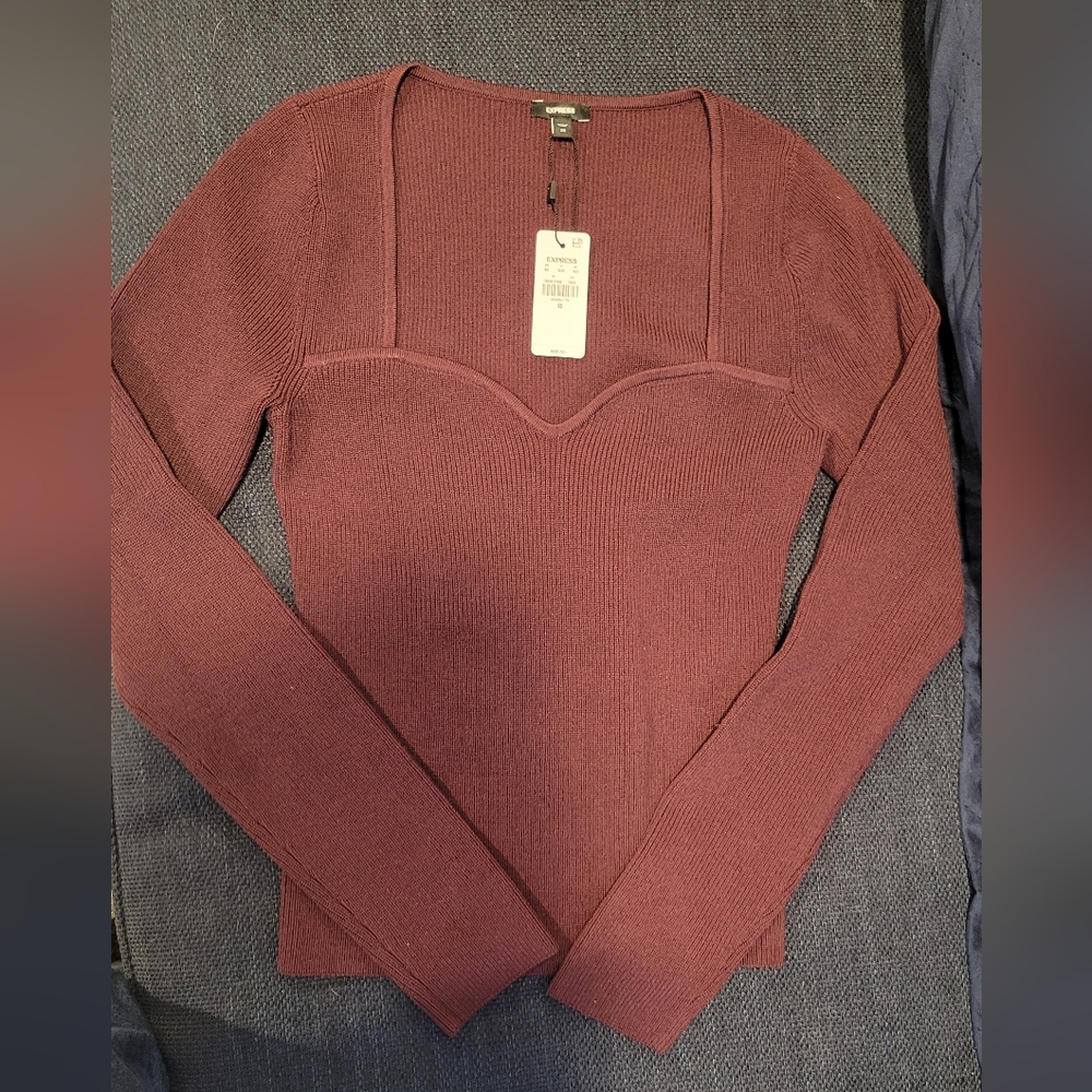 Express Purple Long Sleeve Top